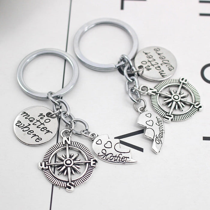 Wholesale Mother's Day Compass Alloy Keychain JDC-KC-TianG018 Keychains 天高 Wholesale Jewelry JoyasDeChina Joyas De China