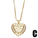 Wholesale Mother's Day Cutout Diamond Heart Necklace JDC-NE-AOS013 Necklaces 翱昇 C Wholesale Jewelry JoyasDeChina Joyas De China
