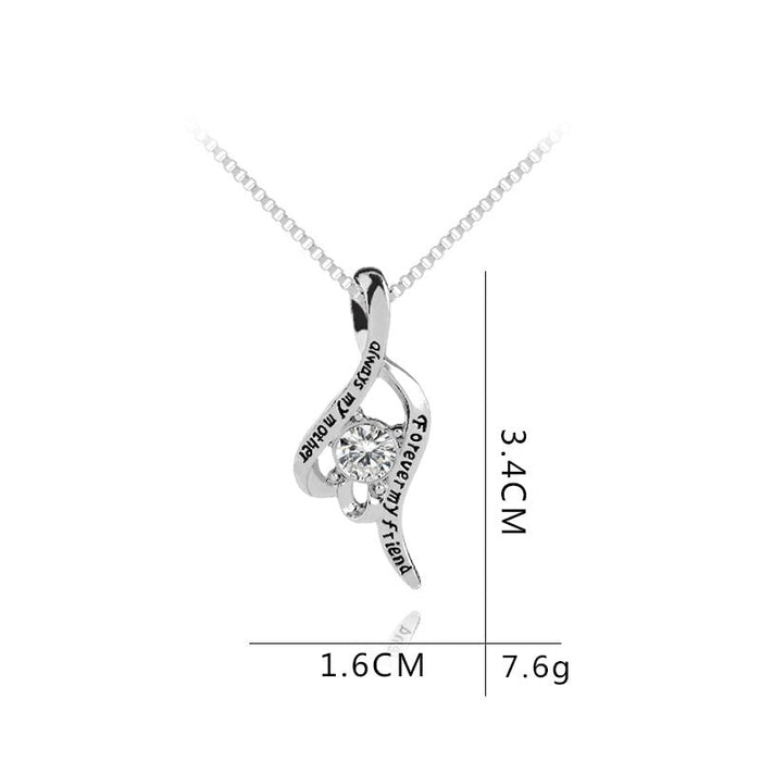 Wholesale Mother's Day Diamond Alloy Necklace JDC-NE-LangT024 Necklaces 阆天 Wholesale Jewelry JoyasDeChina Joyas De China