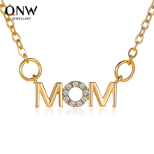 Wholesale mother's day English letter clavicle copper necklaces JDC-NE-D011 Necklaces 晴雯 Wholesale Jewelry JoyasDeChina Joyas De China