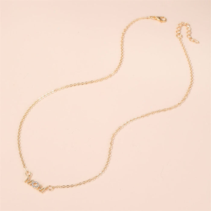 Wholesale mother's day English letter clavicle copper necklaces JDC-NE-D011 Necklaces 晴雯 Wholesale Jewelry JoyasDeChina Joyas De China