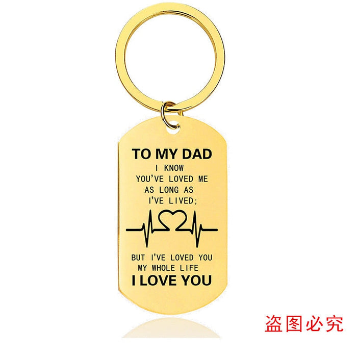 Wholesale Mother's Day Father's Day Metal Keychain JDC-KC-GangGu014 Keychains 钢古 W00066 gold Wholesale Jewelry JoyasDeChina Joyas De China