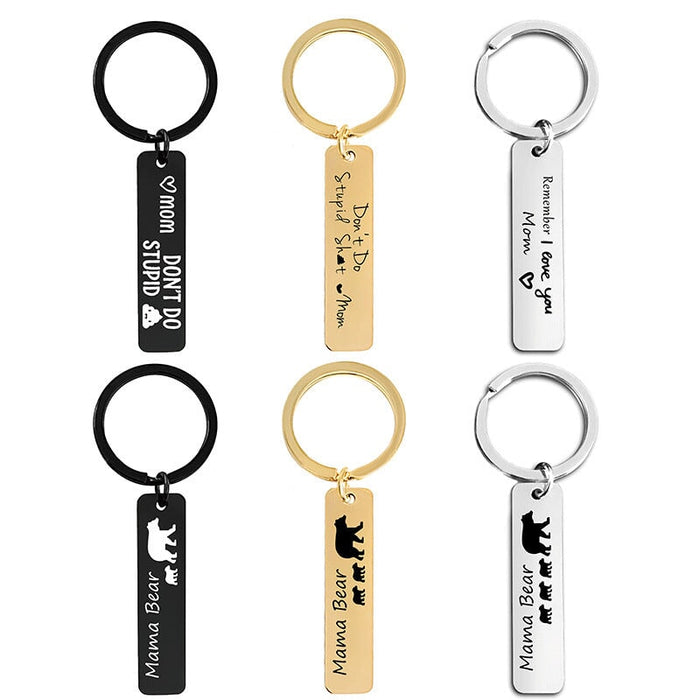 Wholesale Mother's Day Gift Stainless Steel Plating Metal Keychain JDC-KC-GangGu003 Keychains 钢古 Wholesale Jewelry JoyasDeChina Joyas De China