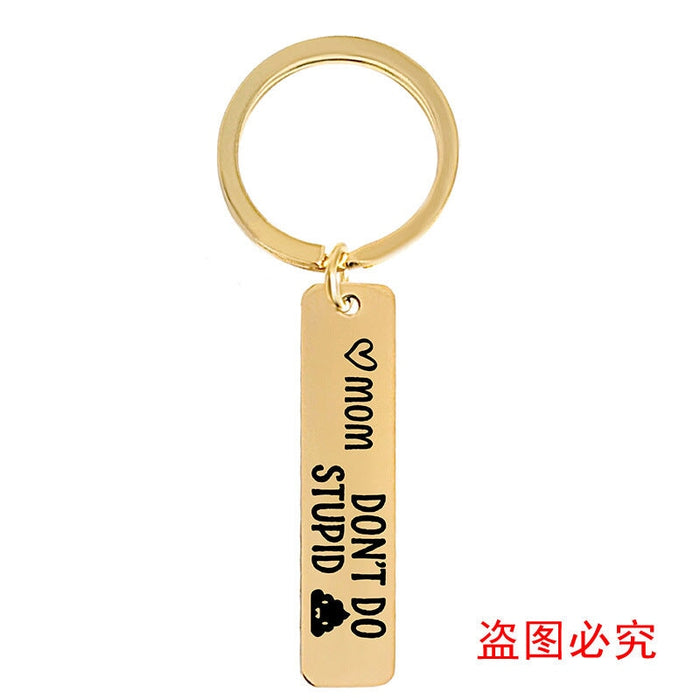 Wholesale Mother's Day Gift Stainless Steel Plating Metal Keychain JDC-KC-GangGu003 Keychains 钢古 F00018 gold Wholesale Jewelry JoyasDeChina Joyas De China