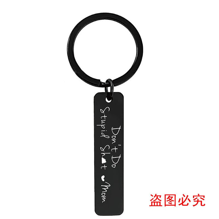Wholesale Mother's Day Gift Stainless Steel Plating Metal Keychain JDC-KC-GangGu003 Keychains 钢古 F00019 black Wholesale Jewelry JoyasDeChina Joyas De China