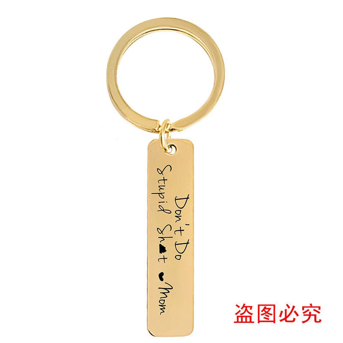 Wholesale Mother's Day Gift Stainless Steel Plating Metal Keychain JDC-KC-GangGu003 Keychains 钢古 F00019 gold Wholesale Jewelry JoyasDeChina Joyas De China