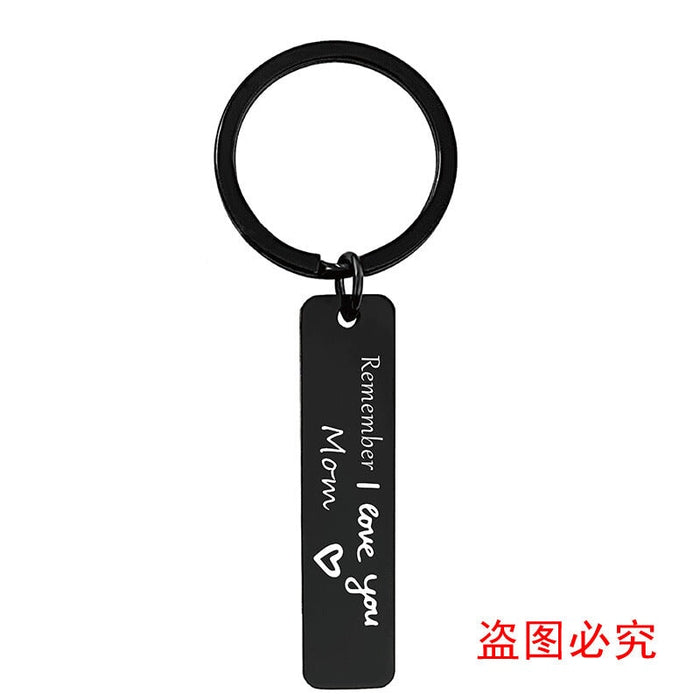 Wholesale Mother's Day Gift Stainless Steel Plating Metal Keychain JDC-KC-GangGu003 Keychains 钢古 F00020 black Wholesale Jewelry JoyasDeChina Joyas De China
