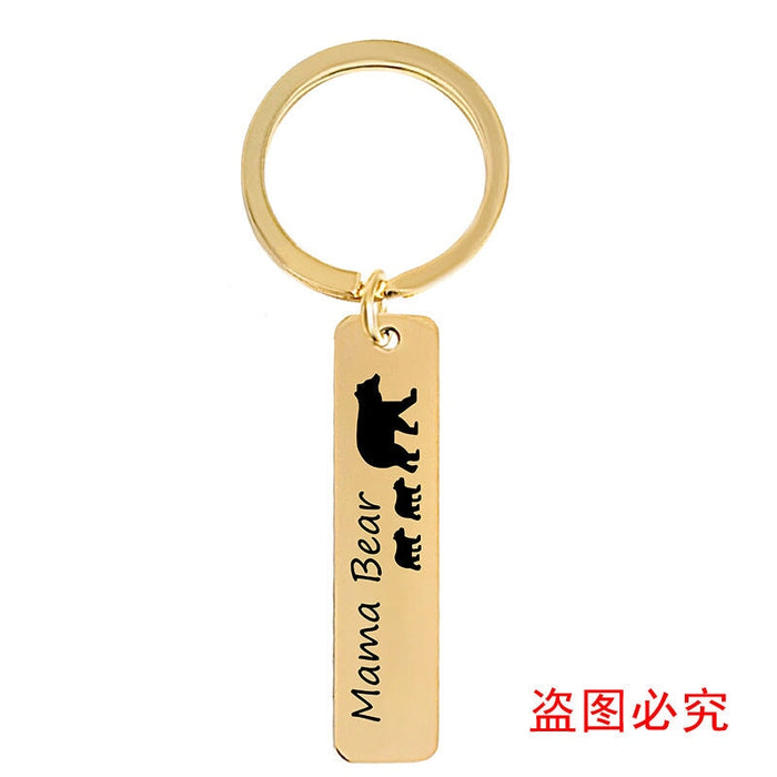 Wholesale Mother's Day Gift Stainless Steel Plating Metal Keychain JDC-KC-GangGu003 Keychains 钢古 F00022 gold Wholesale Jewelry JoyasDeChina Joyas De China