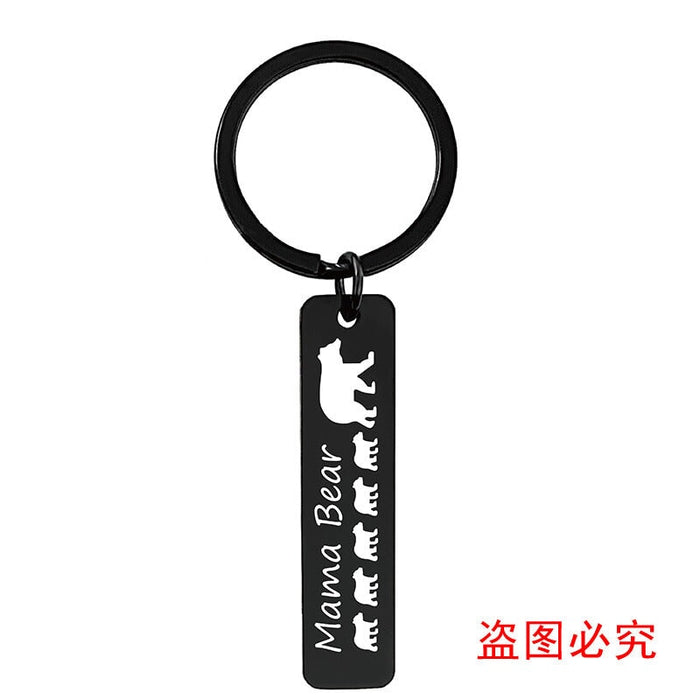 Wholesale Mother's Day Gift Stainless Steel Plating Metal Keychain JDC-KC-GangGu003 Keychains 钢古 F00025 black Wholesale Jewelry JoyasDeChina Joyas De China