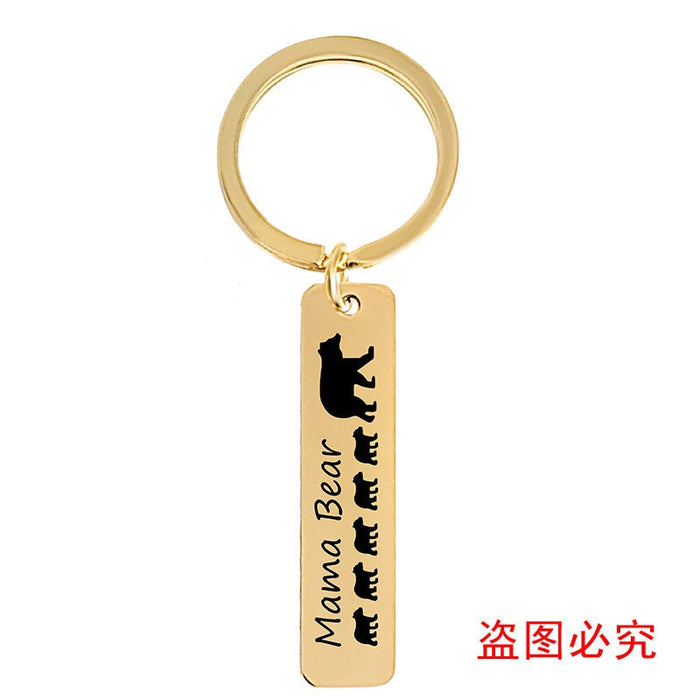 Wholesale Mother's Day Gift Stainless Steel Plating Metal Keychain JDC-KC-GangGu003 Keychains 钢古 F00025 gold Wholesale Jewelry JoyasDeChina Joyas De China