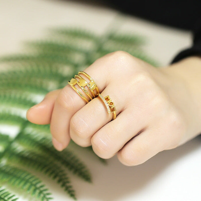 Wholesale Mother's Day Letter Love Multi-Layer Opening Ring JDC-RS-AOS004 Rings 翱昇 Wholesale Jewelry JoyasDeChina Joyas De China