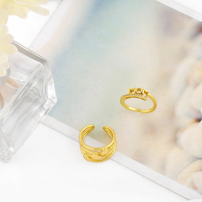 Wholesale Mother's Day Letter Love Multi-Layer Opening Ring JDC-RS-AOS004 Rings 翱昇 Wholesale Jewelry JoyasDeChina Joyas De China