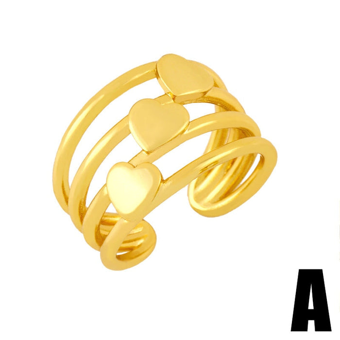 Wholesale Mother's Day Letter Love Multi-Layer Opening Ring JDC-RS-AOS004 Rings 翱昇 A Opening adjustable Wholesale Jewelry JoyasDeChina Joyas De China
