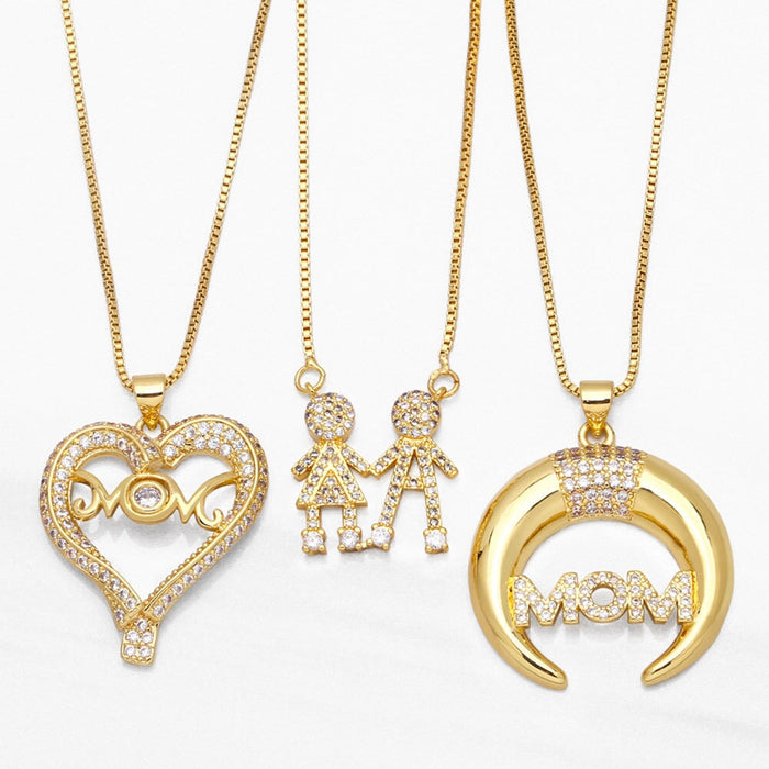 Wholesale Mother's Day Love Necklace JDC-NE-AOS010 Necklaces 翱昇 Wholesale Jewelry JoyasDeChina Joyas De China