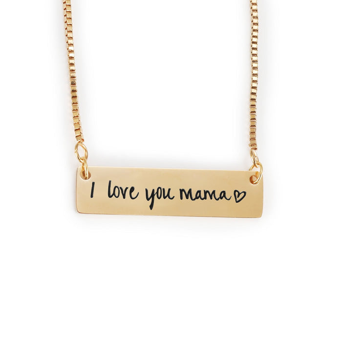 Wholesale mother's Day stainless steel Engraved Necklace JDC-NE-Mail006 Necklaces 麦伦 gold Wholesale Jewelry JoyasDeChina Joyas De China