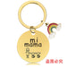 Wholesale Mother's Day Stainless Steel Round Plate Rainbow Metal Keychain JDC-KC-GangGu010 Keychains 钢古 Wholesale Jewelry JoyasDeChina Joyas De China