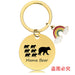 Wholesale Mother's Day Stainless Steel Round Plate Rainbow Metal Keychain JDC-KC-GangGu010 Keychains 钢古 Wholesale Jewelry JoyasDeChina Joyas De China