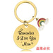 Wholesale Mother's Day Stainless Steel Round Plate Rainbow Metal Keychain JDC-KC-GangGu010 Keychains 钢古 CHY002 Wholesale Jewelry JoyasDeChina Joyas De China
