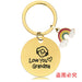 Wholesale Mother's Day Stainless Steel Round Plate Rainbow Metal Keychain JDC-KC-GangGu010 Keychains 钢古 CHY005 Wholesale Jewelry JoyasDeChina Joyas De China