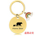 Wholesale Mother's Day Stainless Steel Round Plate Rainbow Metal Keychain JDC-KC-GangGu010 Keychains 钢古 CHY013 Wholesale Jewelry JoyasDeChina Joyas De China