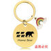 Wholesale Mother's Day Stainless Steel Round Plate Rainbow Metal Keychain JDC-KC-GangGu010 Keychains 钢古 CHY016 Wholesale Jewelry JoyasDeChina Joyas De China