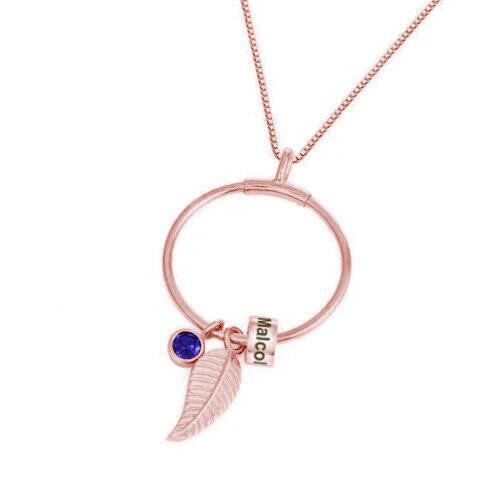 Wholesale mother's Day titanium steel bead engraved Name Necklace JDC-NE-Mail004 Necklaces 麦伦 roes gold Wholesale Jewelry JoyasDeChina Joyas De China
