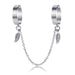 Wholesale mouth adjustable siamese leaf chain alloy ring JDC-RS-F085 Rings 韩之尚 Wholesale Jewelry JoyasDeChina Joyas De China