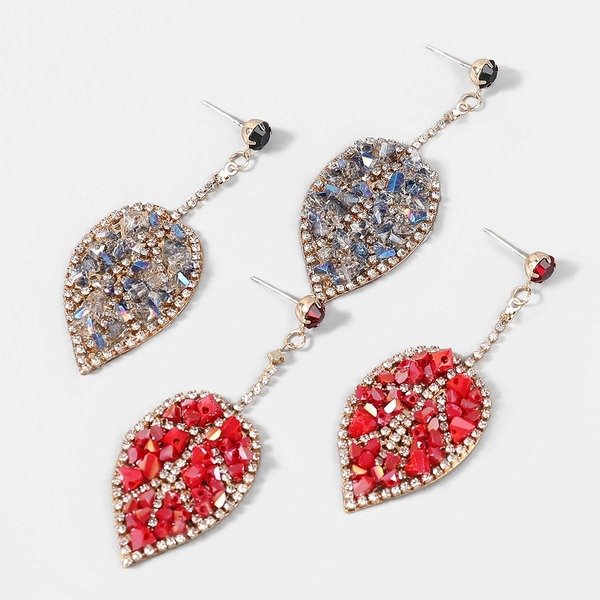 Wholesale Mulheres brincos de folha de acrílico JDC-ES-JL715 Earrings 氿乐 Wholesale Jewelry JoyasDeChina Joyas De China