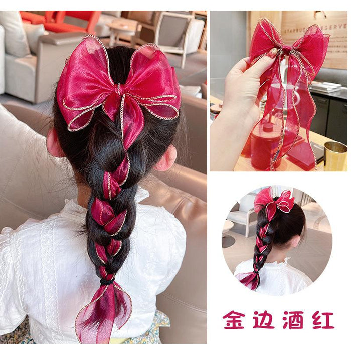 Bulk Jewelry Wholesale multi-color resin long ribbon bow hair clip JDC-HD-bd003 Wholesale factory from China YIWU China