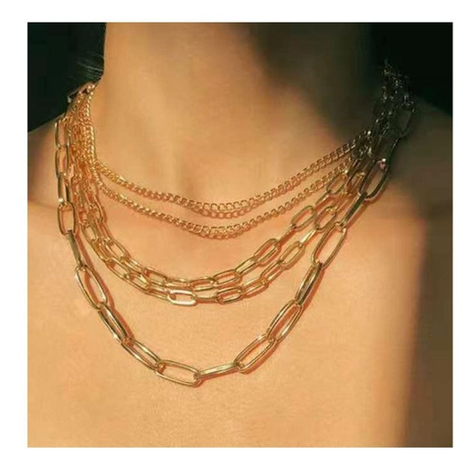 Wholesale multi-layer chain alloy necklaces JDC-NE-TC208 necklaces JoyasDeChina Wholesale Jewelry JoyasDeChina Joyas De China