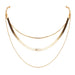 Wholesale multi-layer chain alloy necklaces JDC-NE-TC211 necklaces JoyasDeChina golden Wholesale Jewelry JoyasDeChina Joyas De China