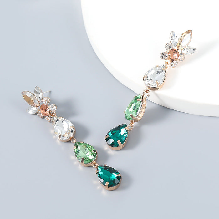 Wholesale multi-layer drop shaped diamond alloy earrings JDC-ES-JL032 Earrings JoyasDeChina Wholesale Jewelry JoyasDeChina Joyas De China