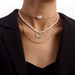 Wholesale multi-layer pearl butterfly pendant alloy necklaces JDC-NE-ZW033 necklaces JoyasDeChina Wholesale Jewelry JoyasDeChina Joyas De China