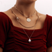 Wholesale multi-layer pearl queen pendant alloy necklaces JDC-NE-ZW029 necklaces JoyasDeChina Wholesale Jewelry JoyasDeChina Joyas De China