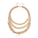 Wholesale multi-layer personality exaggerated thick chain necklace JDC-NE-ZW058 NECKLACE JoyasDeChina golden Wholesale Jewelry JoyasDeChina Joyas De China