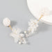 Wholesale multi-layer resin flower alloy earrings JDC-ES-JL059 Earrings JoyasDeChina white Wholesale Jewelry JoyasDeChina Joyas De China