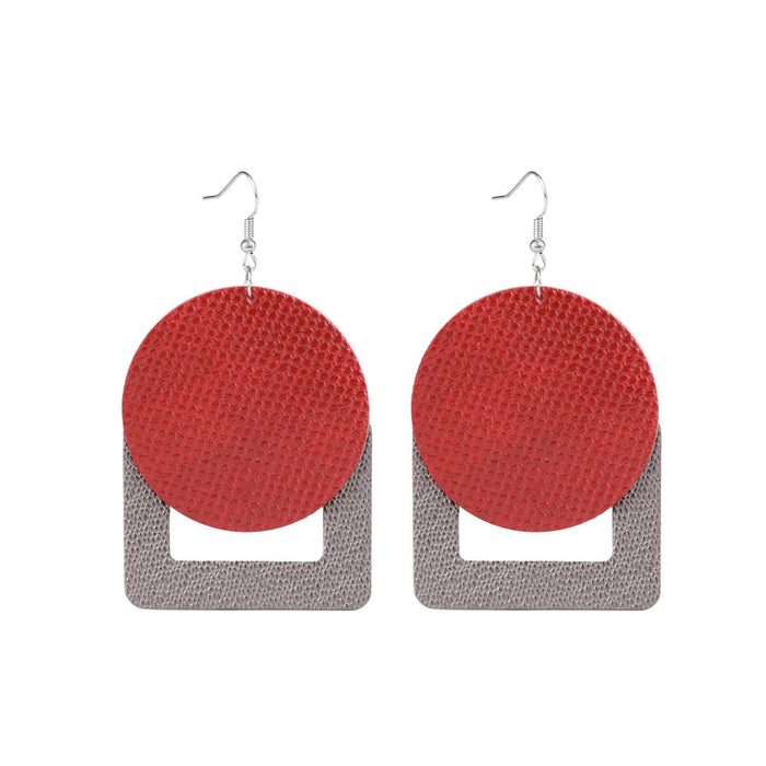 Wholesale multi-layer snake-print leather earrings JDC-ES-ManY019 Earrings JoyasDeChina Wholesale Jewelry Wholesale Jewelry JoyasDeChina Joyas De China