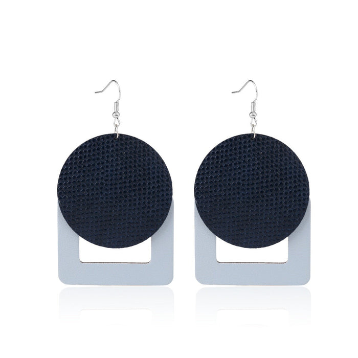 Wholesale multi-layer snake-print leather earrings JDC-ES-ManY019 Earrings JoyasDeChina Wholesale Jewelry Wholesale Jewelry JoyasDeChina Joyas De China