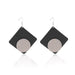 Wholesale multi-layer snake-print leather earrings JDC-ES-ManY019 Earrings JoyasDeChina Wholesale Jewelry E1903-59 black square Wholesale Jewelry JoyasDeChina Joyas De China