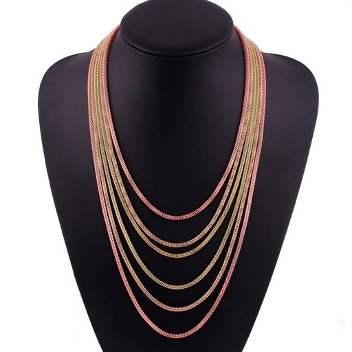 Wholesale multi-layer tassel alloy necklace JDC-NE-GSGL017 necklaces JoyasDeChina Wholesale Jewelry JoyasDeChina Joyas De China