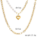 Bulk Jewelry Wholesale multi-layered collarbone chain double-layer pearl love pendant necklace JDC-NE-F326 Wholesale factory from China YIWU China