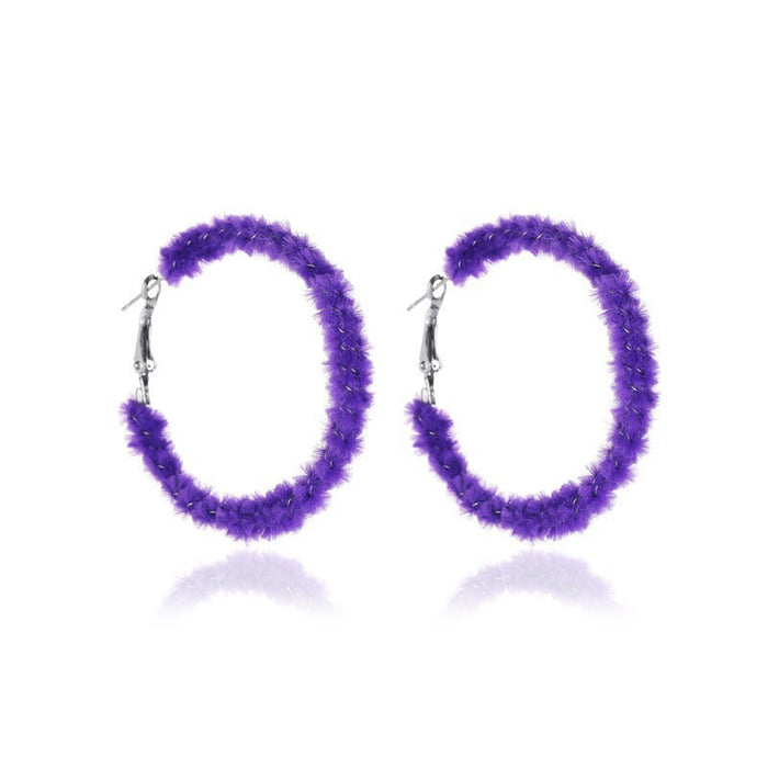 Wholesale multicolor coil earrings JDC-ES-D544 Earrings JoyasDeChina 06 bright purple Wholesale Jewelry JoyasDeChina Joyas De China