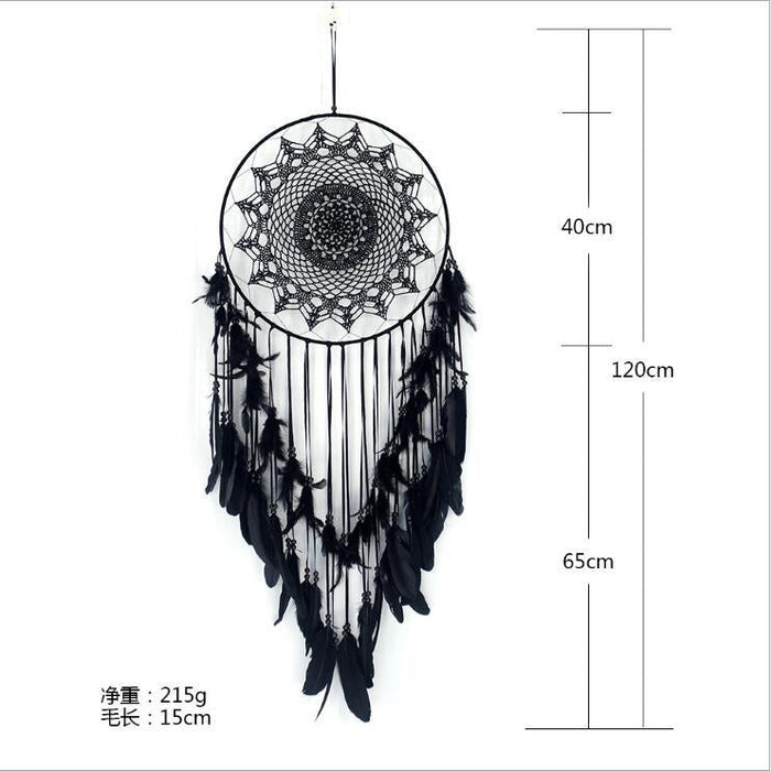 Wholesale multicolor feather dream catcher JDC-DC-LZ031 Dreamcatcher 联缀 black Wholesale Jewelry JoyasDeChina Joyas De China