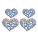 Wholesale Multilayer Heart Shaped Alloy Color Rhinestone Earrings JDC-ES-JL944 Earrings 氿乐 blue Wholesale Jewelry JoyasDeChina Joyas De China