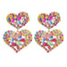 Wholesale Multilayer Heart Shaped Alloy Color Rhinestone Earrings JDC-ES-JL944 Earrings 氿乐 Color Wholesale Jewelry JoyasDeChina Joyas De China