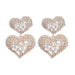 Wholesale Multilayer Heart Shaped Alloy Color Rhinestone Earrings JDC-ES-JL944 Earrings 氿乐 White diamond on gold Wholesale Jewelry JoyasDeChina Joyas De China