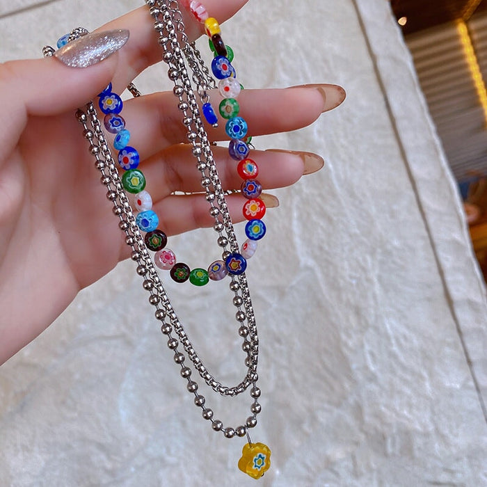 Wholesale multilayer stacked Spice Girl Necklaces JDC-NE-miaos001 Necklaces 妙斯 Wholesale Jewelry JoyasDeChina Joyas De China