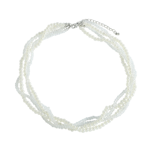 Wholesale multilayer White Crystal Bead Necklace JDC-NE-JQ078 NECKLACE JoyasDeChina Wholesale Jewelry JoyasDeChina Joyas De China