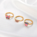 Wholesale mushrooms refer to rainbow butterfly alloy rings JDC-RS-D064 Rings JoyasDeChina Wholesale Jewelry JoyasDeChina Joyas De China