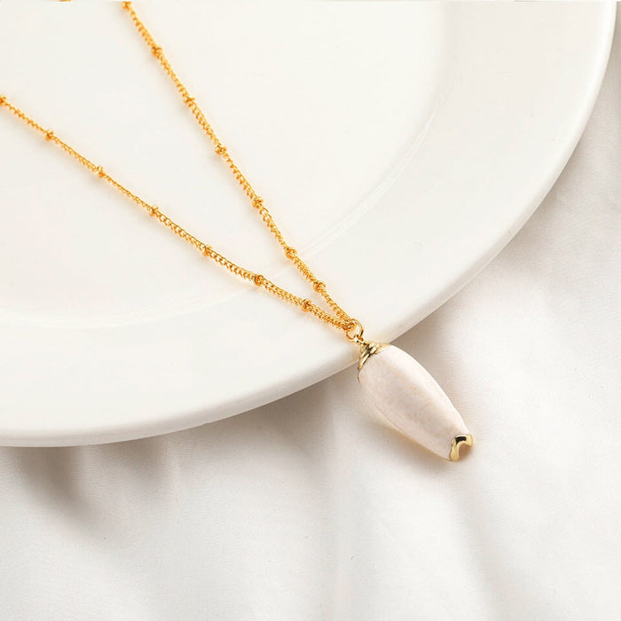 Wholesale natural shell green necklace JDC-NE-KJ209 Necklaces 坤杰 Wholesale Jewelry JoyasDeChina Joyas De China